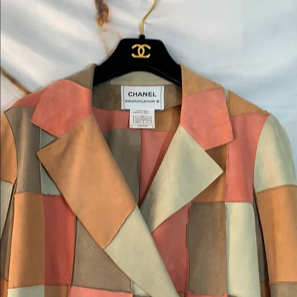 Chanel Goat Suede Patchwork Jacket EUR38 Authentic - Picture 3 of 14